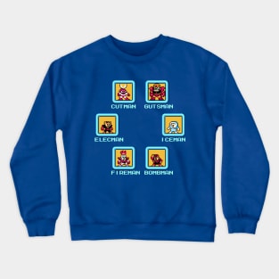 Mega-Man 1 Robot Masters Crewneck Sweatshirt